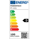 POWERTECH LED φωτιστικό καμπάνα PT-1531 100W 6500K IP65 μαύρο