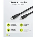 GOOBAY USB-C Cable USB4 100W 20Gbps 4K 60Hz 3m