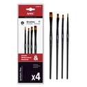 ARTIX PAINTS σετ πινέλων ζωγραφικής PP389 01 μαύρο 4τμχ