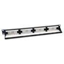 POWERTECH patch panel NETW-0046 για rack 19 1U 24 θυρών CAT 6 UTP μαύρο