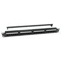 POWERTECH patch panel NETW-0046 για rack 19 1U 24 θυρών CAT 6 UTP μαύρο