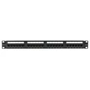 POWERTECH patch panel NETW-0046 για rack 19 1U 24 θυρών CAT 6 UTP μαύρο