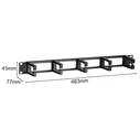 POWERTECH cable management NETW 0049 για rack 19 1U 5 γάντζοι μαύρο