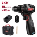 DELI Cordless Impact Drill Driver DE-CZ16-1A2 Brushless 16V 2Ah 45N.m
