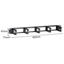 POWERTECH cable management NETW 0049 για rack 19 1U 5 γάντζοι μαύρο