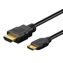 GOOBAY Mini HDMI to HDMI Cable 74081 with Ethernet 4K 60Hz 18 Gbps 1m Black