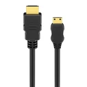 GOOBAY Mini HDMI to HDMI Cable 74081 with Ethernet 4K 60Hz 18 Gbps 1m Black