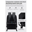 Backpack GOLDEN WOLF GB00705 with 15.6 inch laptop compartment 17L Black