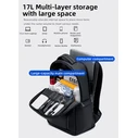 GOLDEN WOLF Backpack GB00731 with 15.6 inch Laptop Compartment 17L Black