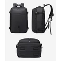 ARCTIC HUNTER Backpack B00866 with 15.6 inch Laptop Compartment 35.5L 49.5L Black