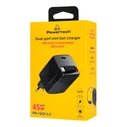 POWERTECH φορτιστής τοίχου PT-1572 USB-C 45W GaN μαύρος