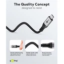 GOOBAY USB C Cable 74776 USB4 240W 80Gbps 16K 60Hz 1.5m Black