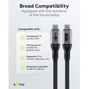 GOOBAY USB C Cable 74776 USB4 240W 80Gbps 16K 60Hz 1.5m Black