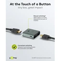 GOOBAY HDMI switch 77791 2 σε 1 8K 60Hz γκρι