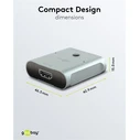 GOOBAY HDMI switch 77791 2 σε 1 8K 60Hz γκρι