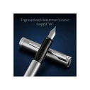 WATERMAN Impression Stainless Steel CT F Blue - Fountain Pen (Gift Box)