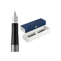 WATERMAN Impression Stainless Steel CT F Blue - Fountain Pen (Gift Box)