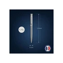 WATERMAN IMPRESSION Stainless Steel CT M Blue Ballpoint Pen - Gift Box