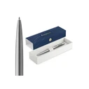 WATERMAN IMPRESSION Stainless Steel CT M Blue Ballpoint Pen - Gift Box