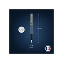 WATERMAN Impression Stainless Steel GT Fountain Pen, Medium Nib (M), Blue, Gift Box