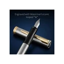WATERMAN Impression Stainless Steel GT Fountain Pen, Medium Nib (M), Blue, Gift Box