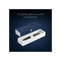 WATERMAN IMPRESSION Ballpoint Pen, Matte Black Lacquer, CT Trim, Medium (M) Tip, Blue Ink, Gift Box