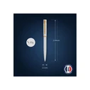 WATERMAN Impression White Lacquer CT Ballpoint Pen M Blue in Gift Box