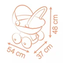 Smoby Baby Nurse καρότσι για κούκλα με πλαστική τέντα