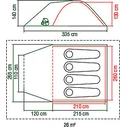 Coleman Kobuk Valley 4 Plus Winter Camping Tent Igloo Green with Double Fly for 4 Persons 335x265x140 cm (Model 2000030281)