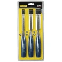 Stanley 0-16-128 Chisel Set, 3 pcs, Wooden Handle