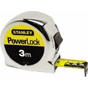 Stanley Powerlock Μετροταινία με Αυτόματη Επαναφορά 19mm x 3m (0-33-522)