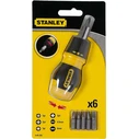 Stanley Ratcheting Screwdriver with 6 Magnetic Interchangeable Bits 0-66-358