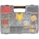 Stanley Sort Master Tool Organizer - 17 Compartments with Adjustable Dividers, Black