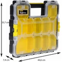 Stanley FatMax Tool Organizer / Toolbox - 10 Compartments with Removable Boxes, Yellow, 44.6 x 35.6 x 7.5 cm (Model 1-97-519, SKU S1-97-519)
