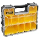Stanley FatMax Tool Organizer / Toolbox - 10 Compartments with Removable Boxes, Yellow, 44.6 x 35.6 x 7.5 cm (Model 1-97-519, SKU S1-97-519)
