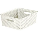 Curver MyStyle Plastic Storage Basket White 35.5 x 29.6 x 13.3 cm