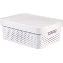 Curver Infinity Dots Πλαστικό Κουτί Αποθήκευσης με Καπάκι 11L - Λευκό (36x27x14 cm)