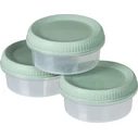 Food Containers 3pcs Sauce Cups Round 3x0.08L Ø7x10cm Light Green - Curver