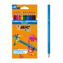BIC σετ χρωματιστές ξυλομπογιές Kids Tropicolors, εξάγωνες, 12τμχ