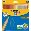 BIC σετ χρωματιστές ξυλομπογιές Kids Tropicolors, εξάγωνες, 24τμχ