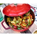 Γάστρα / cocotte Staub Chistera 28 cm από μαντέμι εμαγιέ Cherry Red 3.7 L