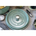 Staub La Cocotte 24cm στρογγυλή φασκοπράσινη (Salbeigrün), χυτοσίδηρος