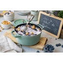 Staub La Cocotte 24cm στρογγυλή φασκοπράσινη (Salbeigrün), χυτοσίδηρος