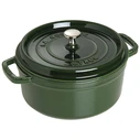 Staub La Cocotte 24 cm στρογγυλή - Βασιλικό Πράσινο, χυτοσίδηρος