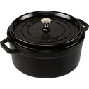 Πυρίμαχα σκεύη & γάστρες Staub στρογγυλή cocotte 26 cm μαύρη από μαντέμι