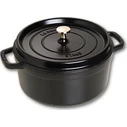 Πυρίμαχα σκεύη & γάστρες Staub στρογγυλή cocotte 26 cm μαύρη από μαντέμι