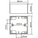 3 Techconnect Κουτί Τοίχου 2 Θέσεων (Back Box)