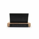 THOMSON Alarm Clock (Analog Hands) with Wood Finish, Radio and Wireless Sensor — CT600 (Brown)