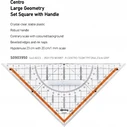 ROTRING Geo-Dreieck Υποτείνουσα 23 cm με λαβή, διάφανο