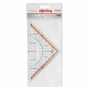 ROTRING Geo-Dreieck Υποτείνουσα 23 cm με λαβή, διάφανο